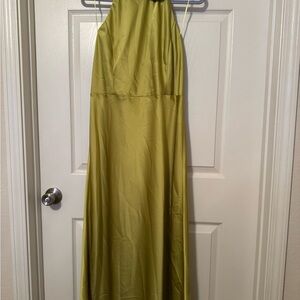 Elegant Green Halter Maxi Dress